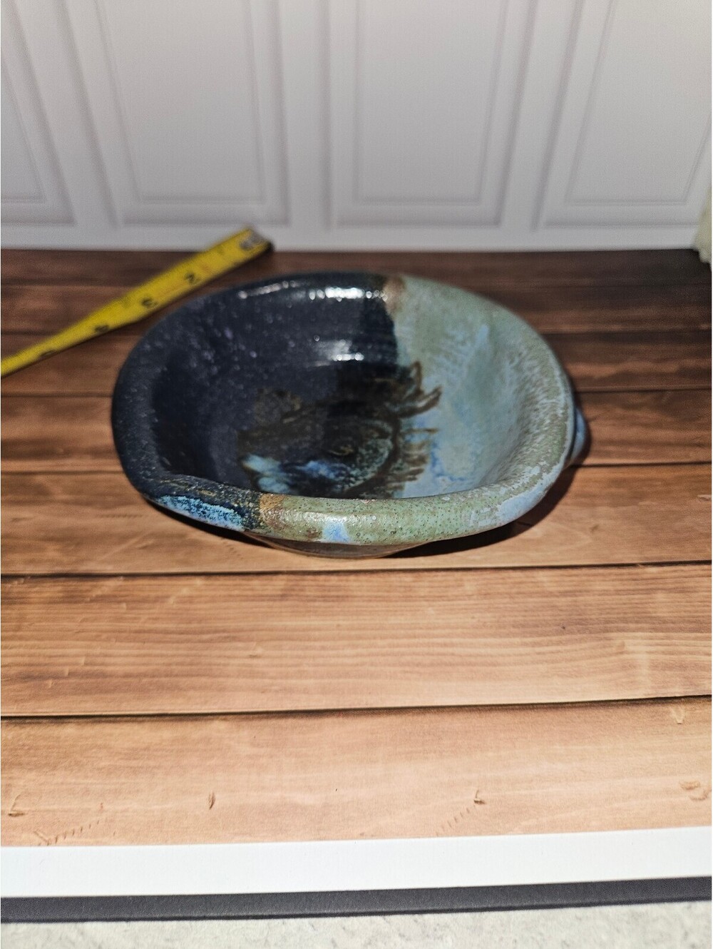 Handmade Ceramic Bowl in Blue and Green Glaze
